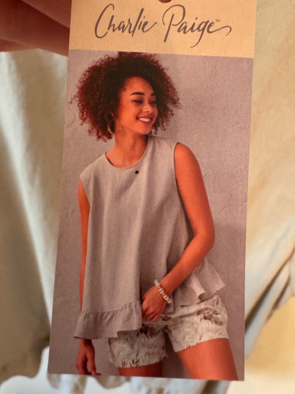 Linen blend Peak-back Shirt